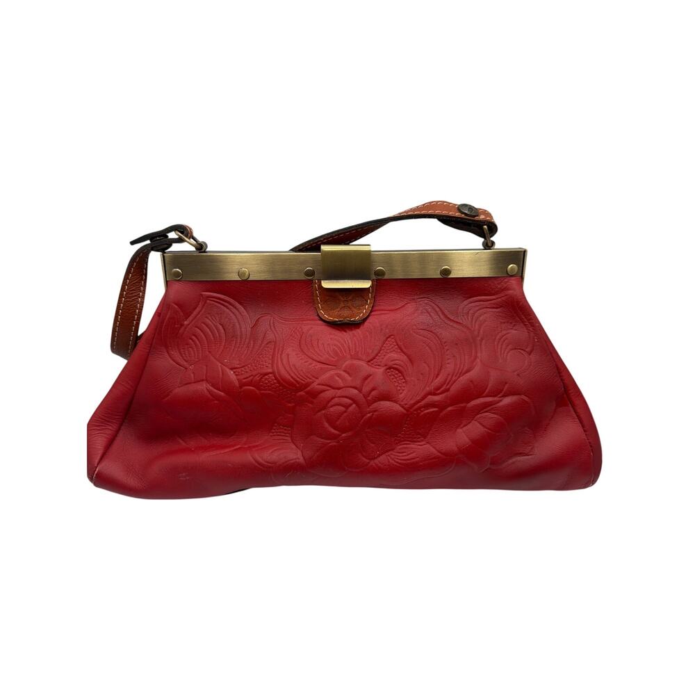 ⭐️ Women’s Patricia Nash Ferrera Red Tool Leather Top Handle Satchel Purse